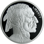 2 OZ SILVER ROUND BUFFALO DESIGN GOLDEN STATE MIN