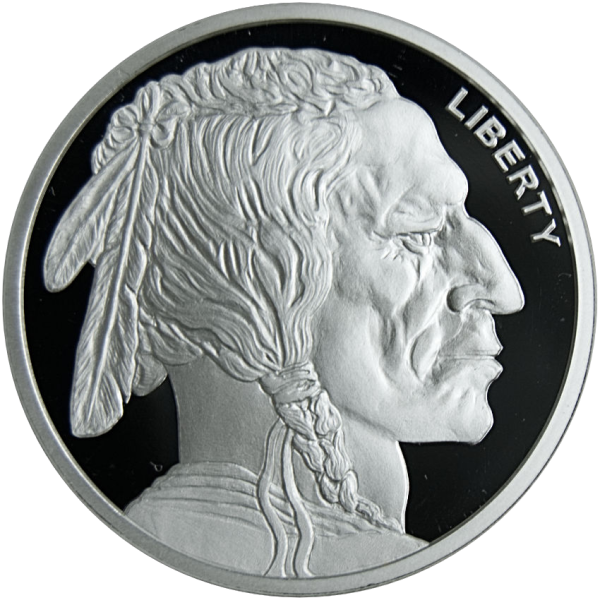 2 OZ SILVER ROUND BUFFALO DESIGN GOLDEN STATE MIN