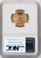 2001 $10 Quarter-Ounce Gold Eagle Brown Label NGC MS70