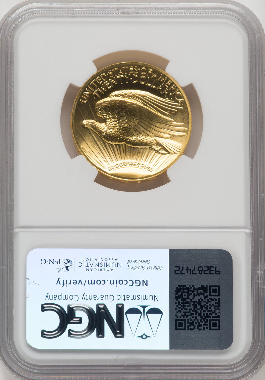 2009 $20 One-Ounce Gold Ultra High Relief Twenty Dollar Jeff Garrett Red Book NGC MS70 (767811007)