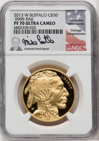 2013-W $50 Gold Buffalo Mike Castle NGC PF70