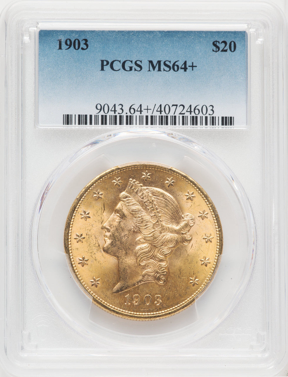 1903 $20 Liberty Double Eagle PCGS MS64+ (506223021)
