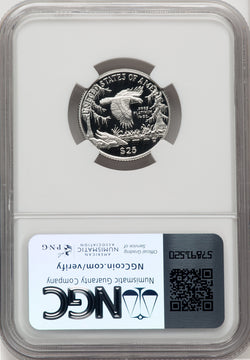 1999-W $25 Quarter-Ounce Platinum Eagle Statue of Liberty Brown Label NGC PF70 (765698014)