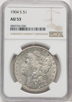 1904-S $1 Morgan Dollar NGC AU53 (768200002)