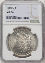 1880-O $1 Morgan Dollar NGC MS64 (768244005)