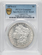 1879-CC $1 CAPPED DIE Genuine Morgan Dollar Genuine PCGS AU50