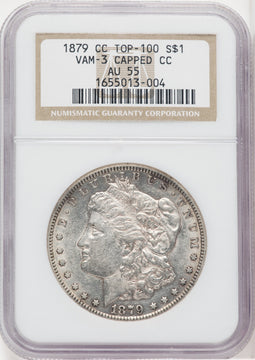 1879-CC $1 VAM 3 Capped Die Morgan Dollar NGC AU55 (768200003)