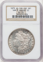 1879-CC $1 VAM 3 Capped Die Morgan Dollar NGC AU55 (768200003)