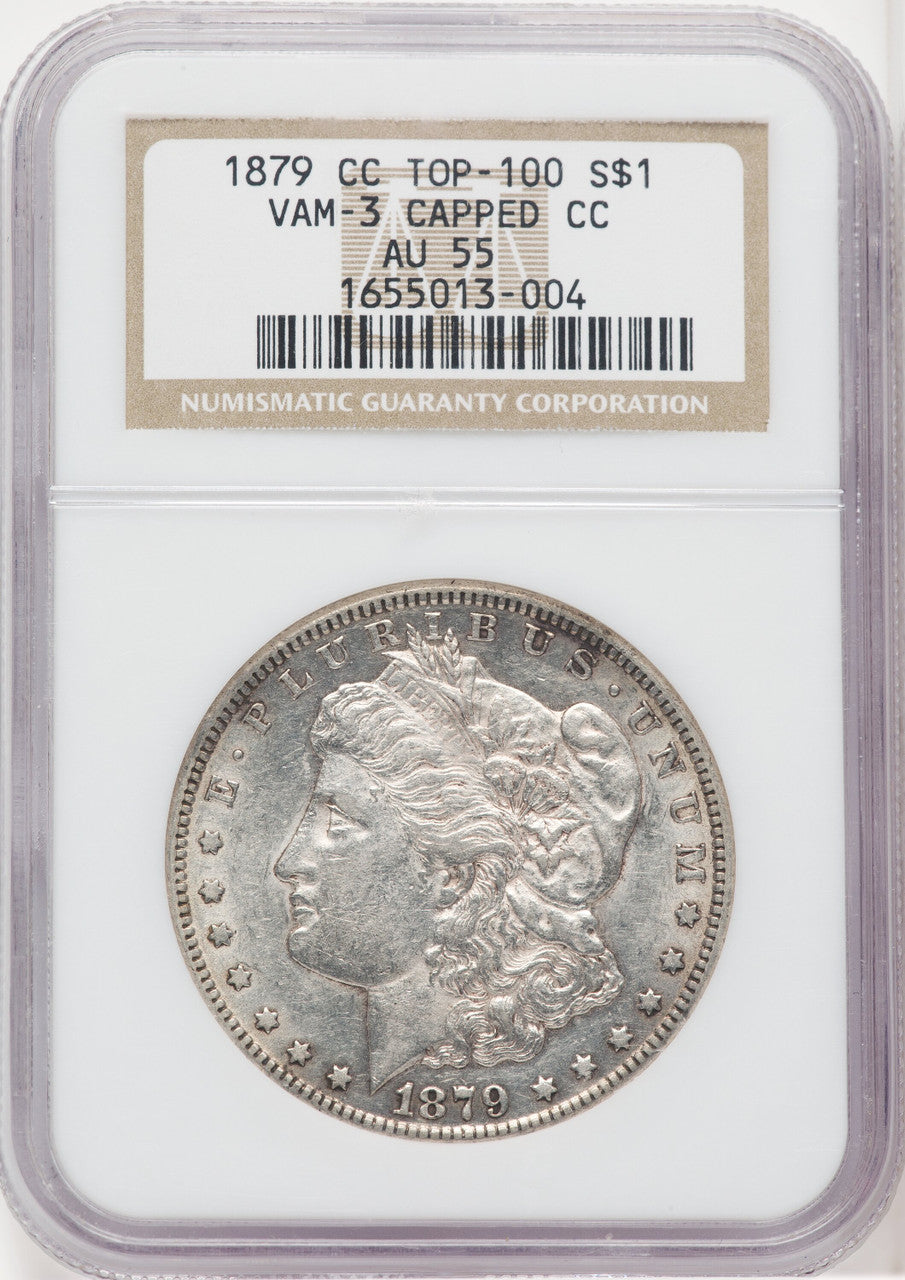 1879-CC $1 VAM 3 Capped Die Morgan Dollar NGC AU55 (768200003)