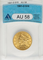 1901-O $10 Liberty Eagle ANACS AU58