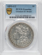 1893-CC $1 Morgan Dollar Genuine PCGS AU50