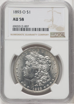 1893-O $1 Morgan Dollar NGC AU58 (768282004)