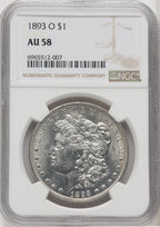 1893-O $1 Morgan Dollar NGC AU58 (768282004)
