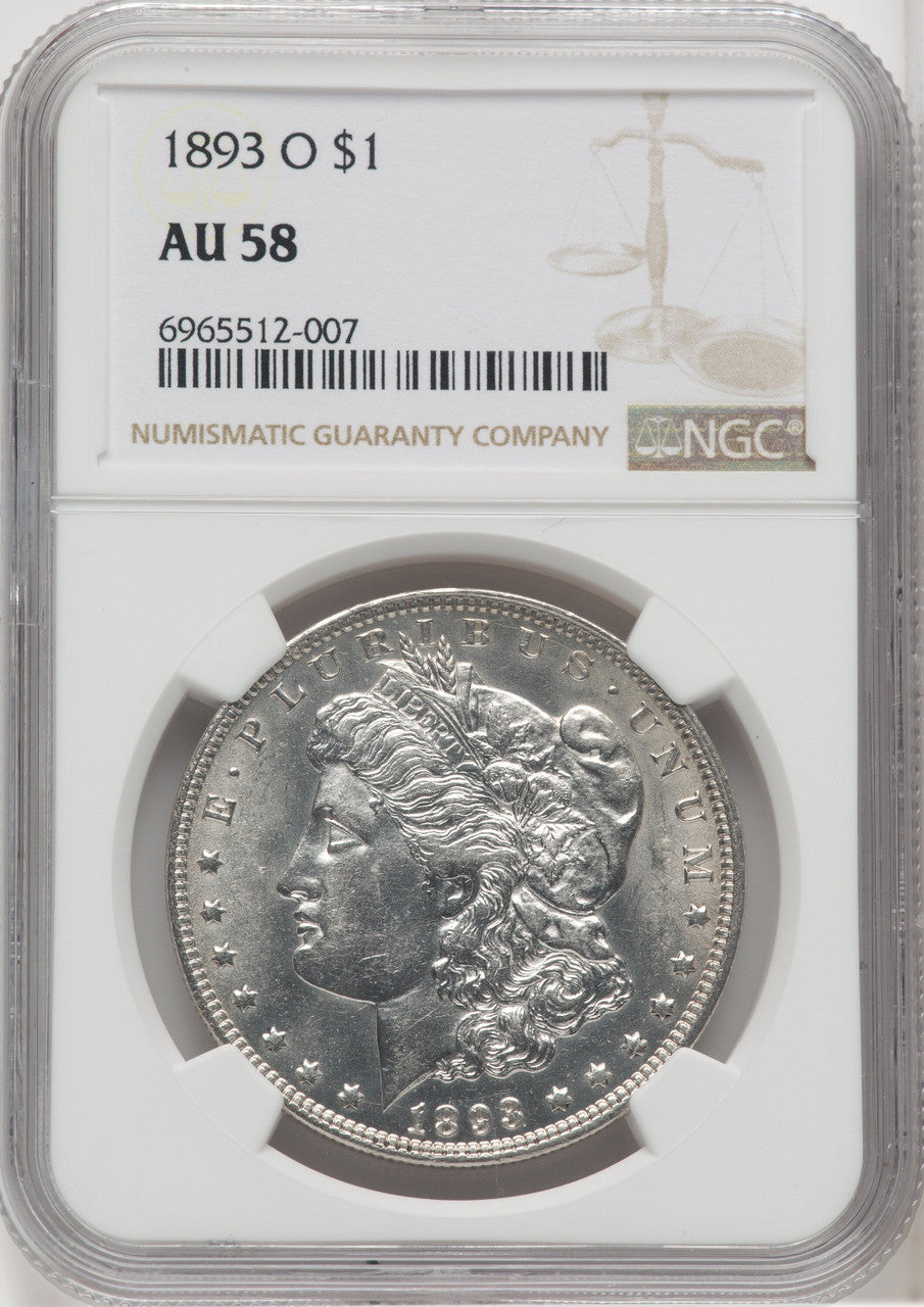 1893-O $1 Morgan Dollar NGC AU58 (768282004)