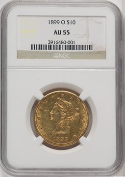 1899-O $10 Liberty Eagle NGC AU55