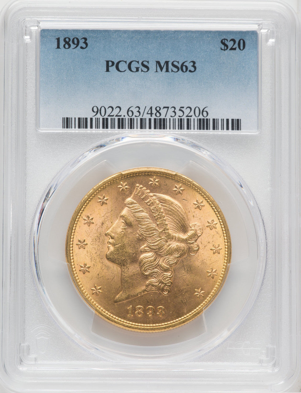 1893 $20 Liberty Double Eagle PCGS MS63 (177012023)