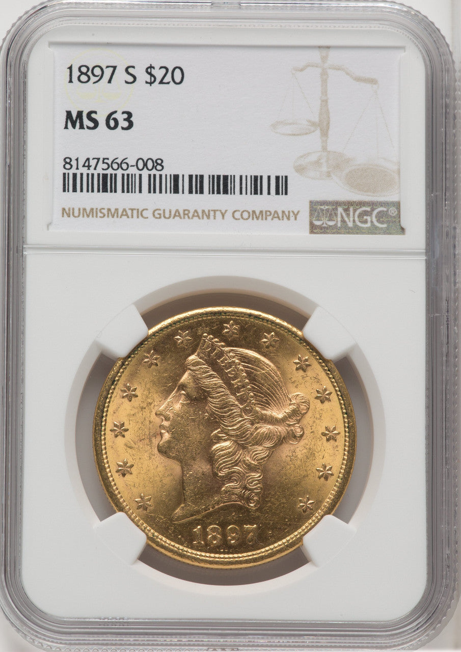 1897-S $20 Liberty Double Eagle NGC MS63 (171415014)