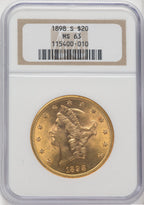 1898-S $20 Liberty Double Eagle NGC MS63 (766556008)