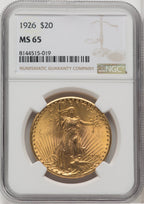 1926 $20 Saint-Gaudens Double Eagle NGC MS65 (571963080)