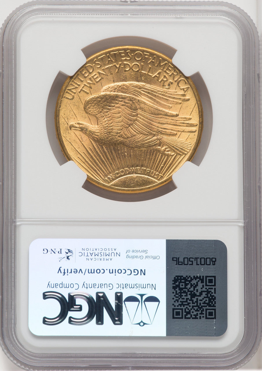 1913-D $20 Saint-Gaudens Double Eagle NGC MS62 (505344001)