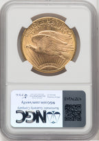 1914-D $20 Saint-Gaudens Double Eagle NGC MS62 (571958080)