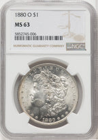 1880-O $1 Morgan Dollar NGC MS63 (768391015)