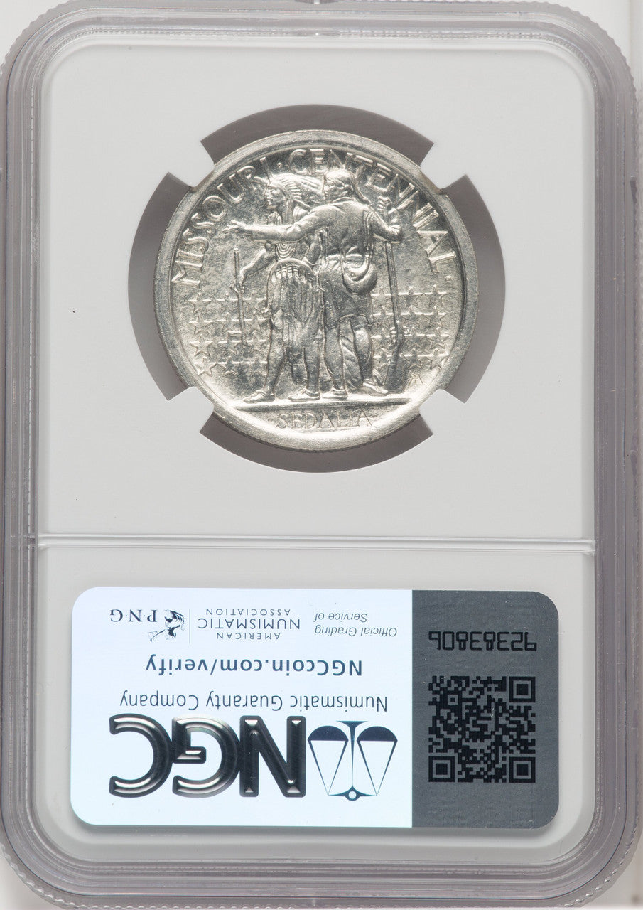 1921 50C Missouri 2x4 Commemorative Silver NGC MS62