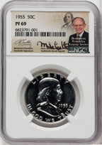 1955 50C Mike Castle Franklin Series Proof Franklin Half Dollar NGC PR69