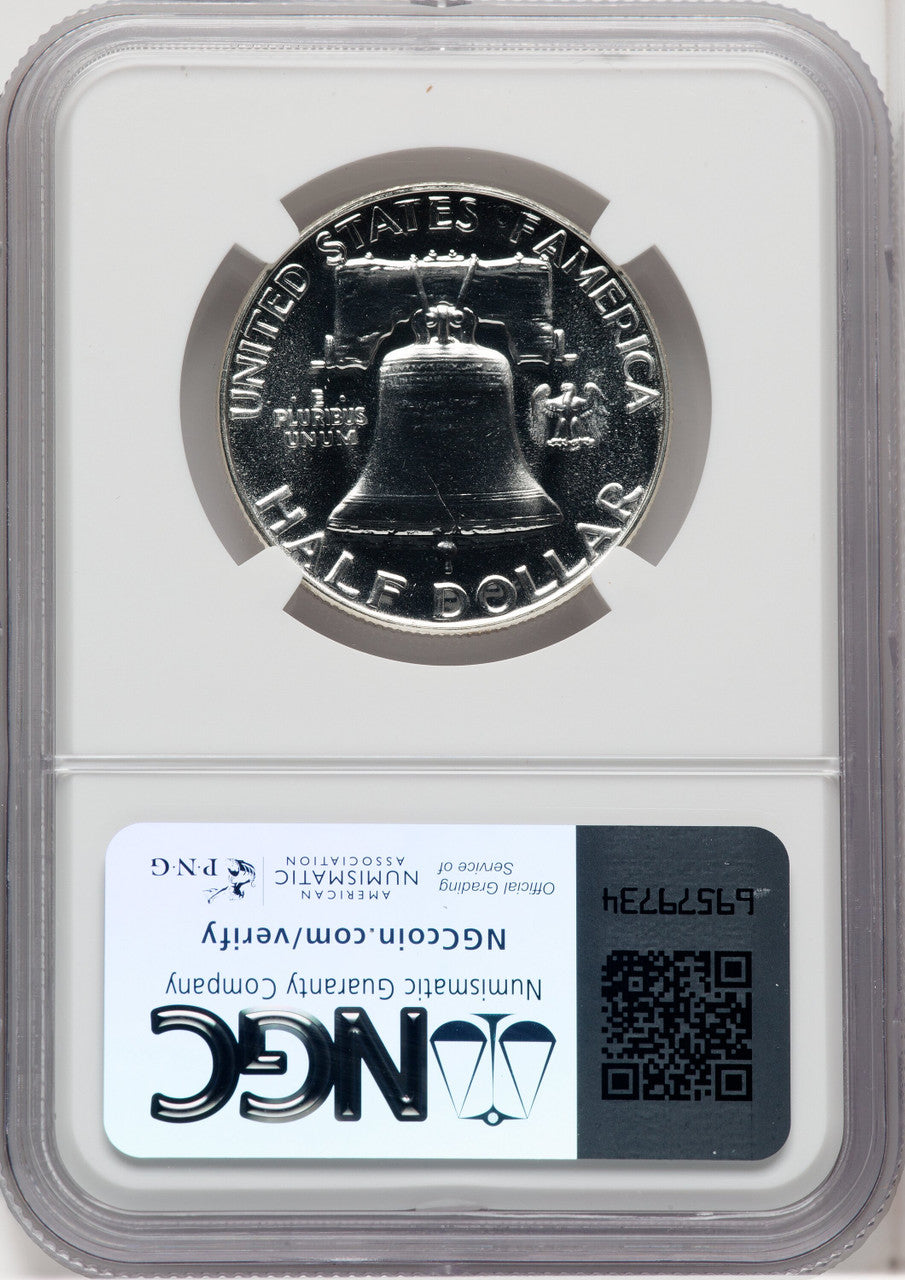 1955 50C Mike Castle Franklin Series Proof Franklin Half Dollar NGC PR69