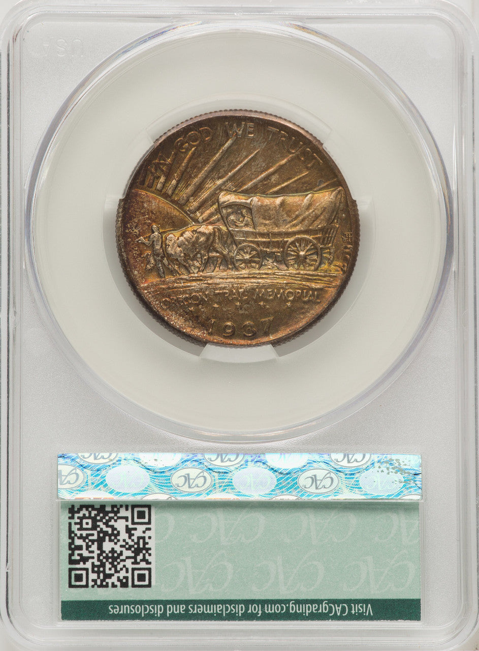1937-D 50C Oregon Commemorative Silver CACG MS67