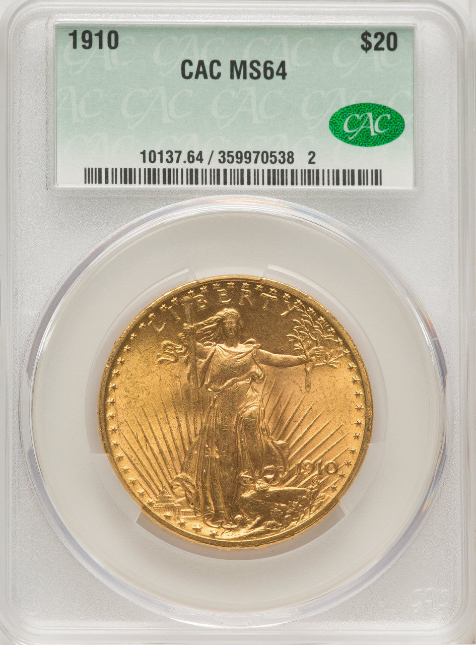 1910 $20 Saint-Gaudens Double Eagle CACG MS64 (759937027)