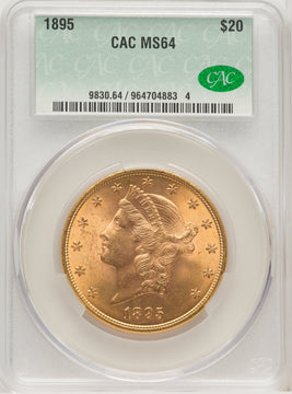1895 $20 Liberty Double Eagle CACG MS64