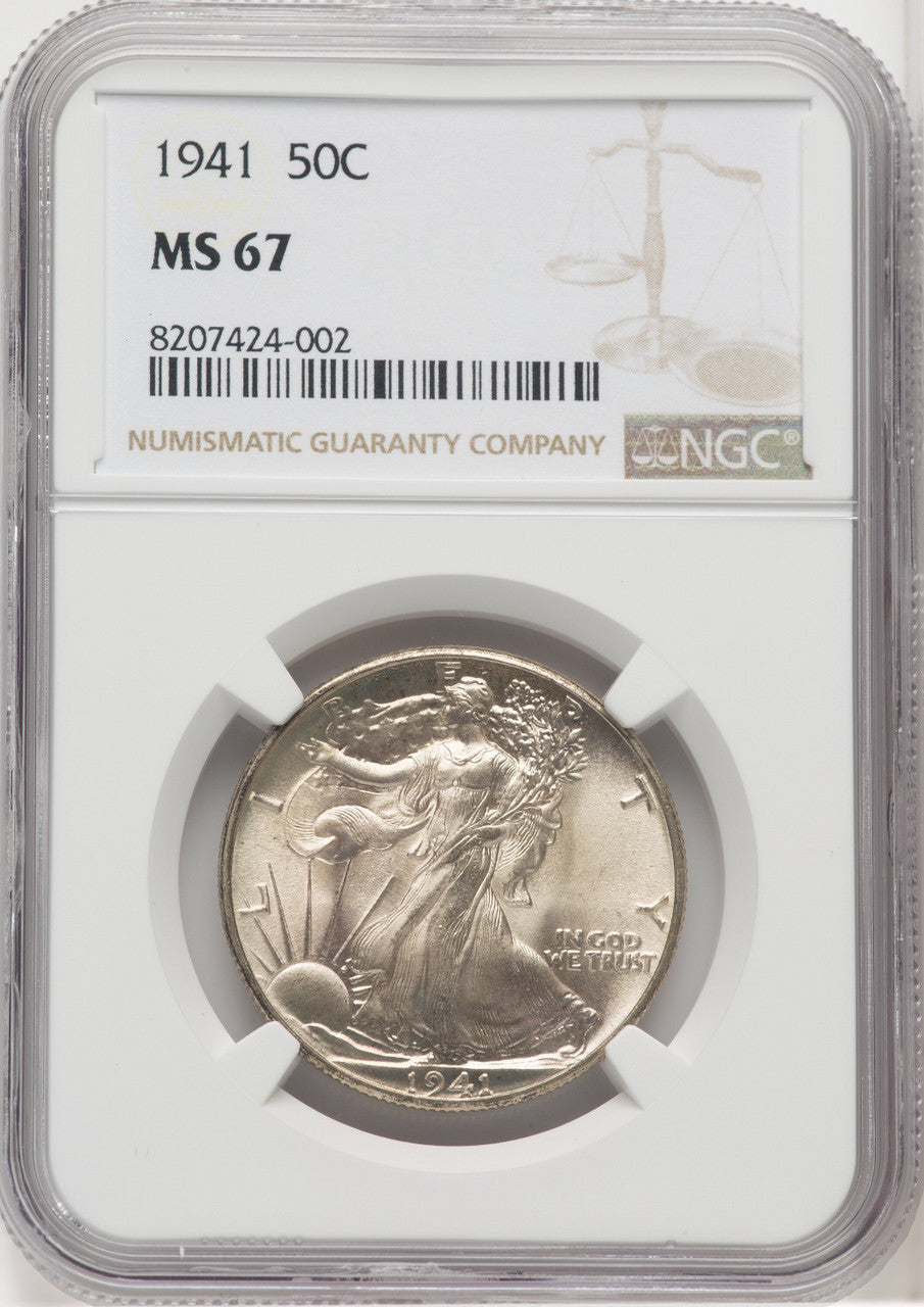 1941 50C Walking Liberty Half Dollar NGC MS67 (768260006)