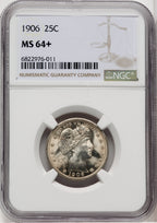 1906 25C Barber Quarter NGC MS64+