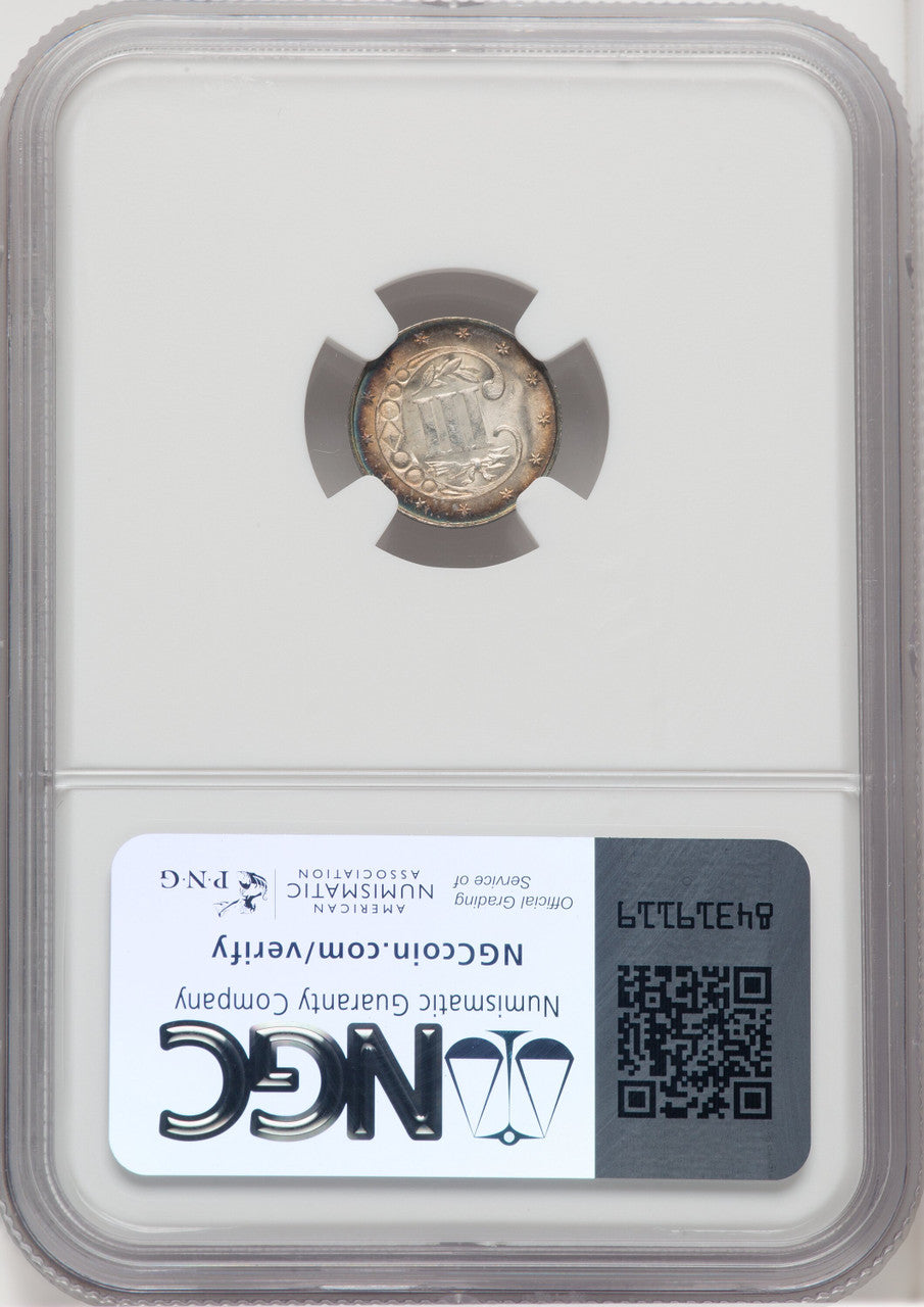 1862 3CS Three Cent Silver NGC MS67