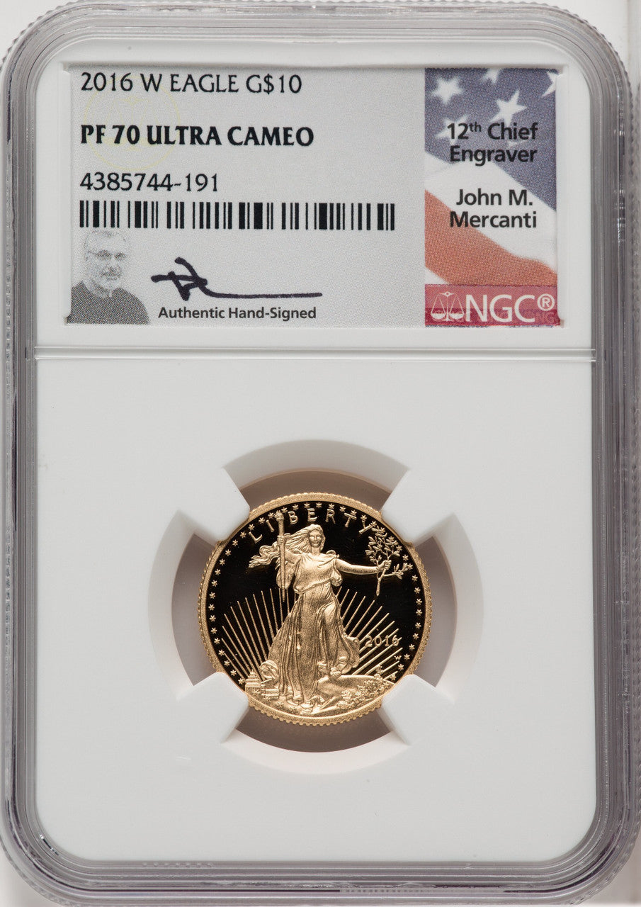 2016-W $10 Quarter-Ounce Gold Eagle 30th Anniversary NGC PF70 (768397026)