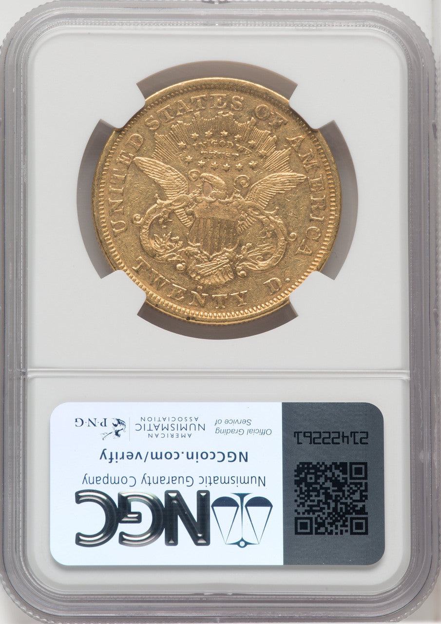 1872-S $20 Liberty Double Eagle NGC AU50 (767286029)