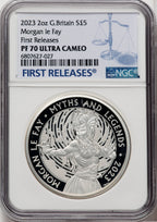 2023 2oz G.Britain Morgan Le Fay Silver Coin NGC PF70UCAM
