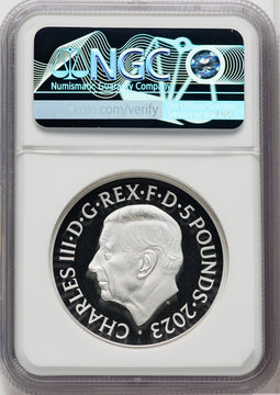2023 1oz Silver Piefort G. Britian King Charles III 75th Anniversary of Birth NCG PR70
