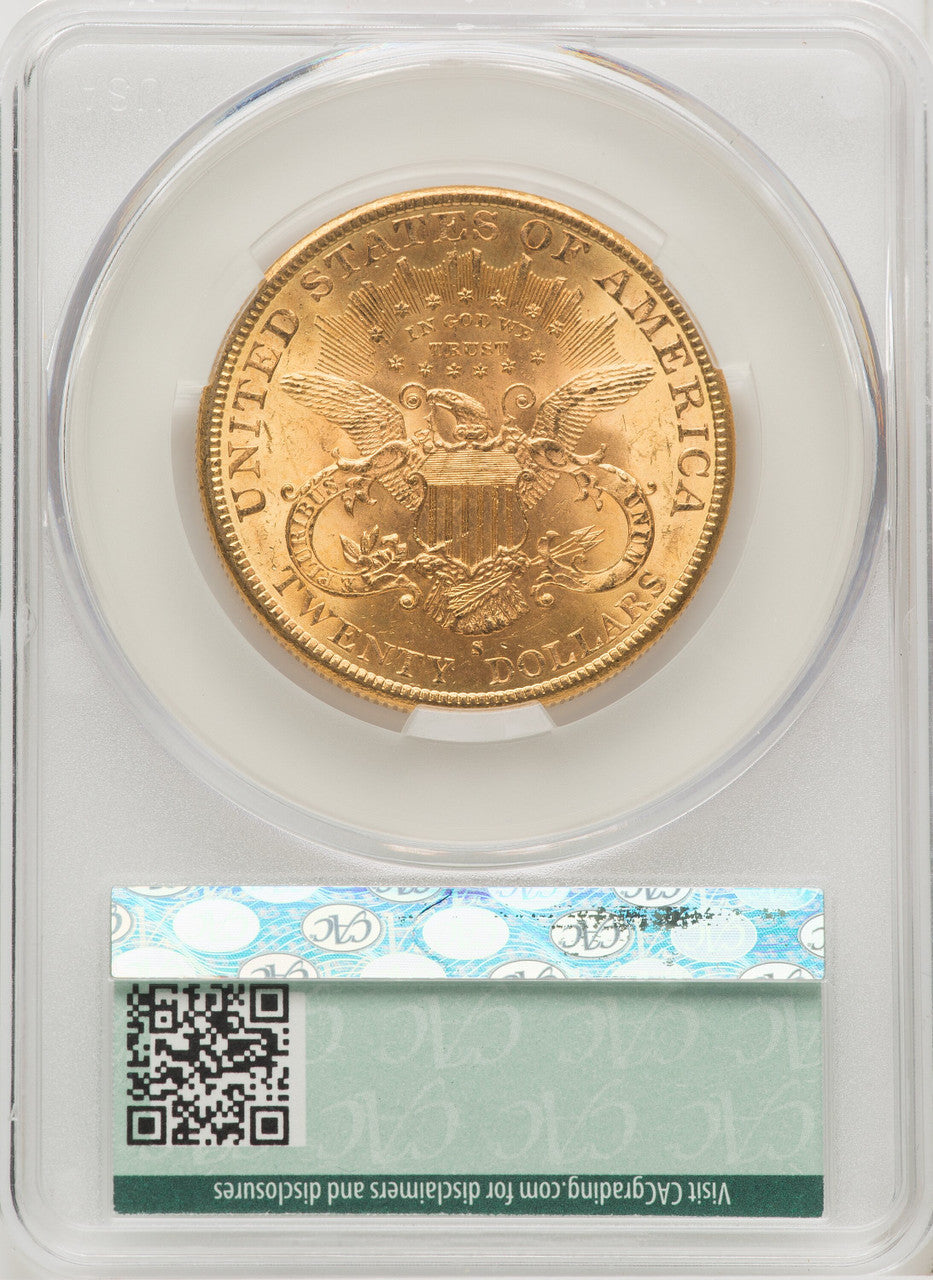1896-S $20 Liberty Double Eagle CACG MS62 (572032045)