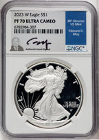 2023-W $1 Silver Eagle Ed Moy NGC PF70