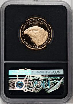 2021-W G$25 Half Ounce Gold Eagle Type Two FDI NGC PF70 Jennie Norris Signed