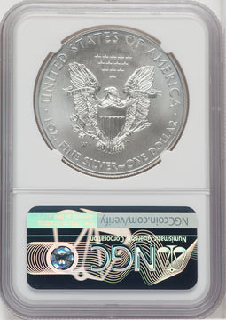 2012-W S$1 Silver Eagle Burnished First Strike Mike Castle NGC MS70