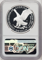 2021-W S$1 Silver Eagle Type Two PRDC Kenneth Bressett Red Book NGC PF70 (516841188)