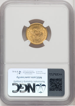 1905 $2.50 CAC Liberty Quarter Eagle NGC MS66