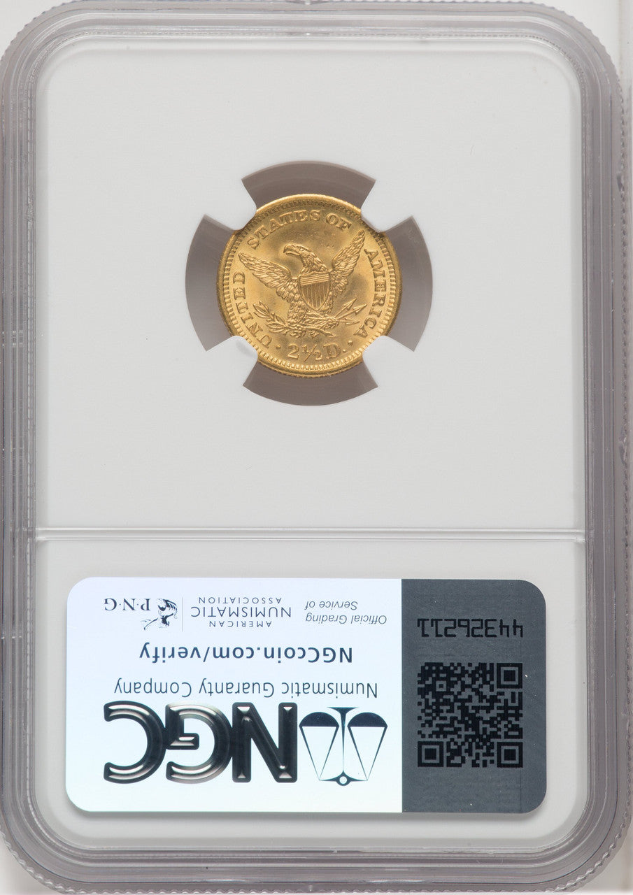 1905 $2.50 CAC Liberty Quarter Eagle NGC MS66