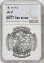 1878 8TF Morgan Dollar NGC MS65 (768242007)
