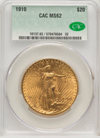 1910 $20 Saint-Gaudens Double Eagle CACG MS62 (572033063)