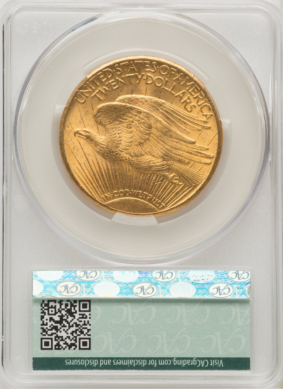 1925 $20 Saint-Gaudens Double Eagle CACG MS62