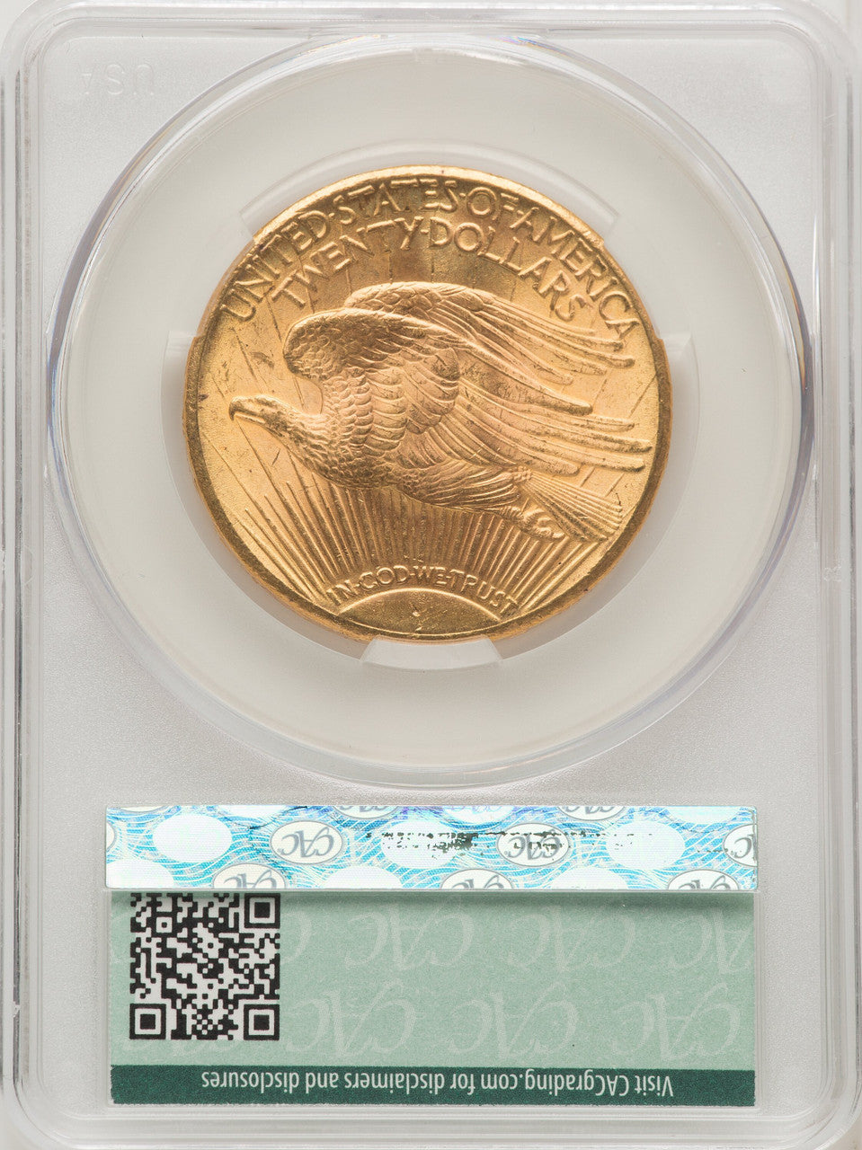 1928 $20 Saint-Gaudens Double Eagle CACG MS63